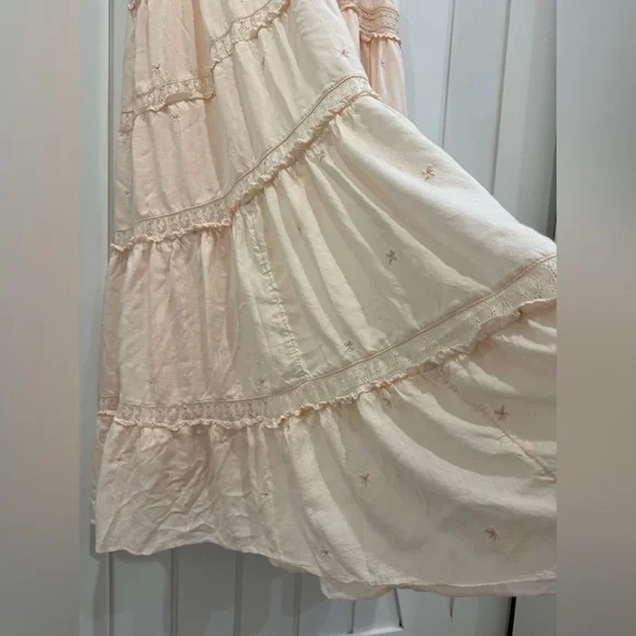 Free People Lily of The Valley Midi Dress - Peachy Keen - Xs - Picture 4 of 16